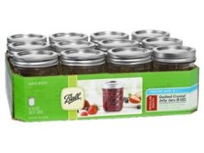 Quilted Half Pint Jelly Jars (12/8 oz) - S/O