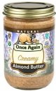 Natural Creamy Almond Butter (12/16 OZ) - S/O