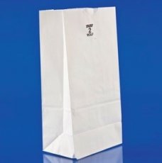 2 LB White Paper Bags - 4-1/8\"x2-9/16\"x7-13/16\" (500 CT) - S/O