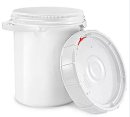 5 Gallon White Plastic Bucket With Screw Top Lid