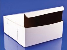 10x10x4 White Bakery Box Lock Corner (100 CT) - S/O