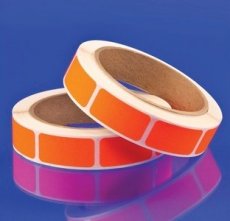 Fluorescent Orange Plain Label on Roll (500 CT) - S/O