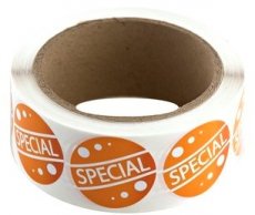 Orange \"Special\" Labels (500 CT) - S/O