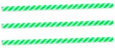 4\" Green/White Stripe Bag Ties (2000 CT) - S/O