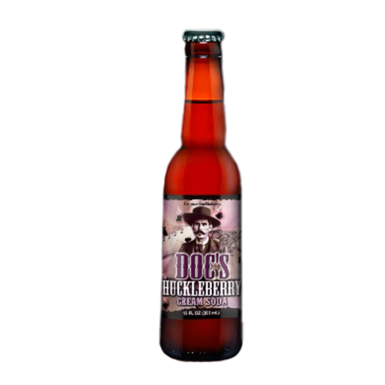 Huckleberry Cream Soda, Doc's (24/12 Oz) - Click Image to Close